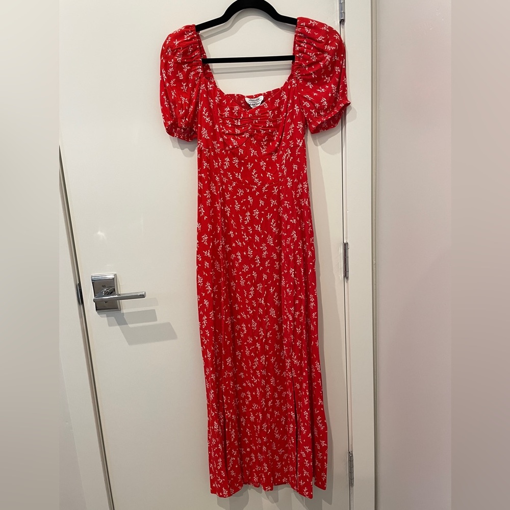 NWT & Other Stories Red and White Floral Print Dress